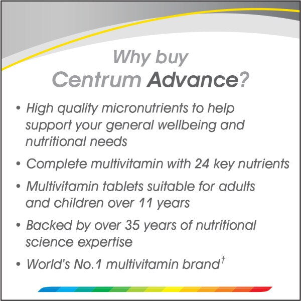 Centrum Advance Multivitamins - 60 Tablets GOODS Superdrug   