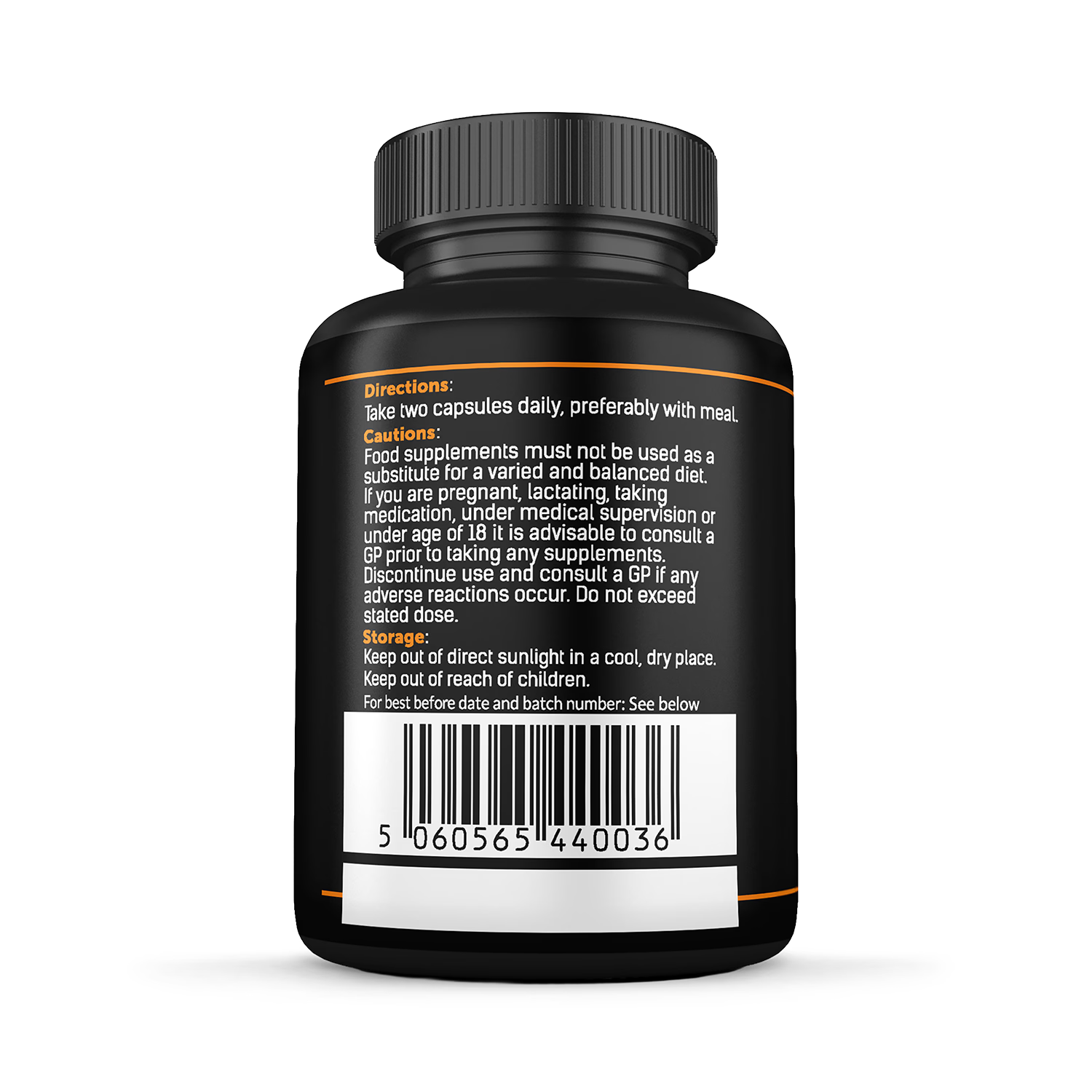 SS Sport Supplies organic turmeric capsules, UK version