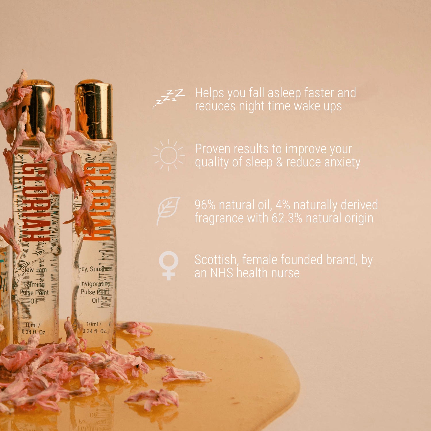 GLORIAH Slow Jam sleep rollerball 10ml (British brand)