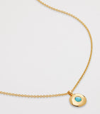 Monica Vinader gold vermeil turquoise birthstone necklace, UK version