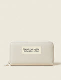 Mulberry Plaque Leather Wallet - Eggshell-Coral Orang
