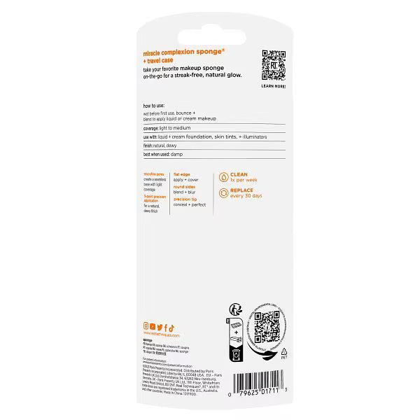 Real Techniques Miracle Complexion Sponge With Case, imported from the UK