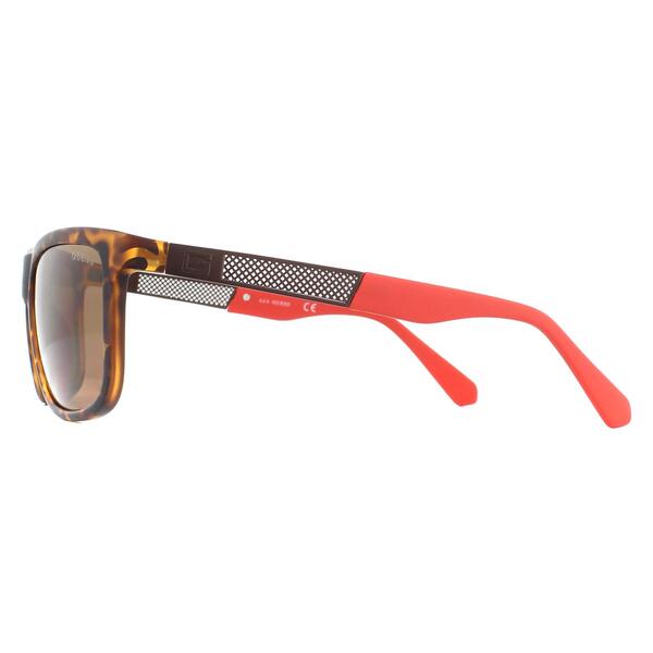 Guess men's polarised sunglasses dark Havana brown, imported from the UK