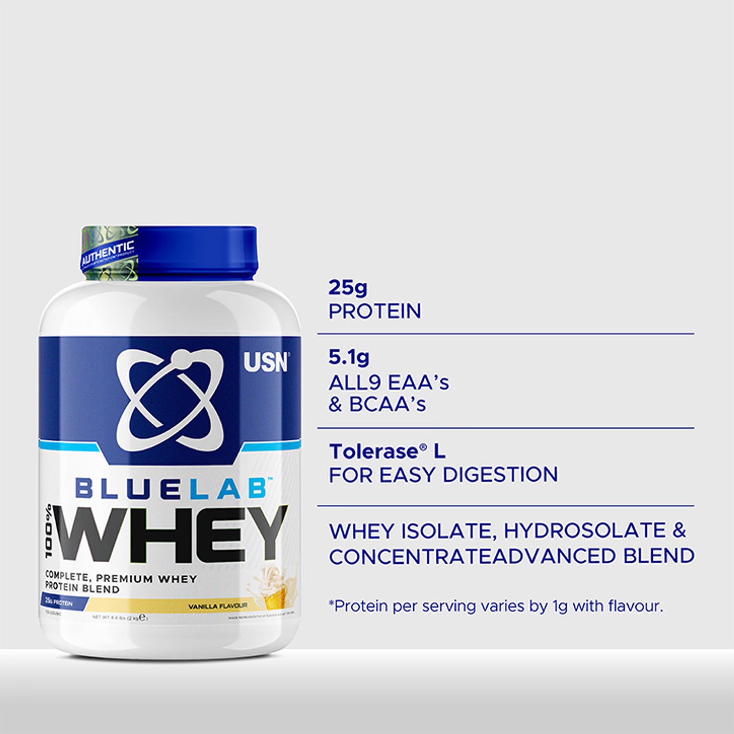 USN whey protein powder vanilla 2kg - British product
