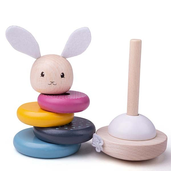 Bigjigs Toys Wooden Rabbit Stacking Rings GOODS Superdrug   