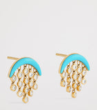 Emily P. Wheeler gold diamond drop earrings, imported from the UK