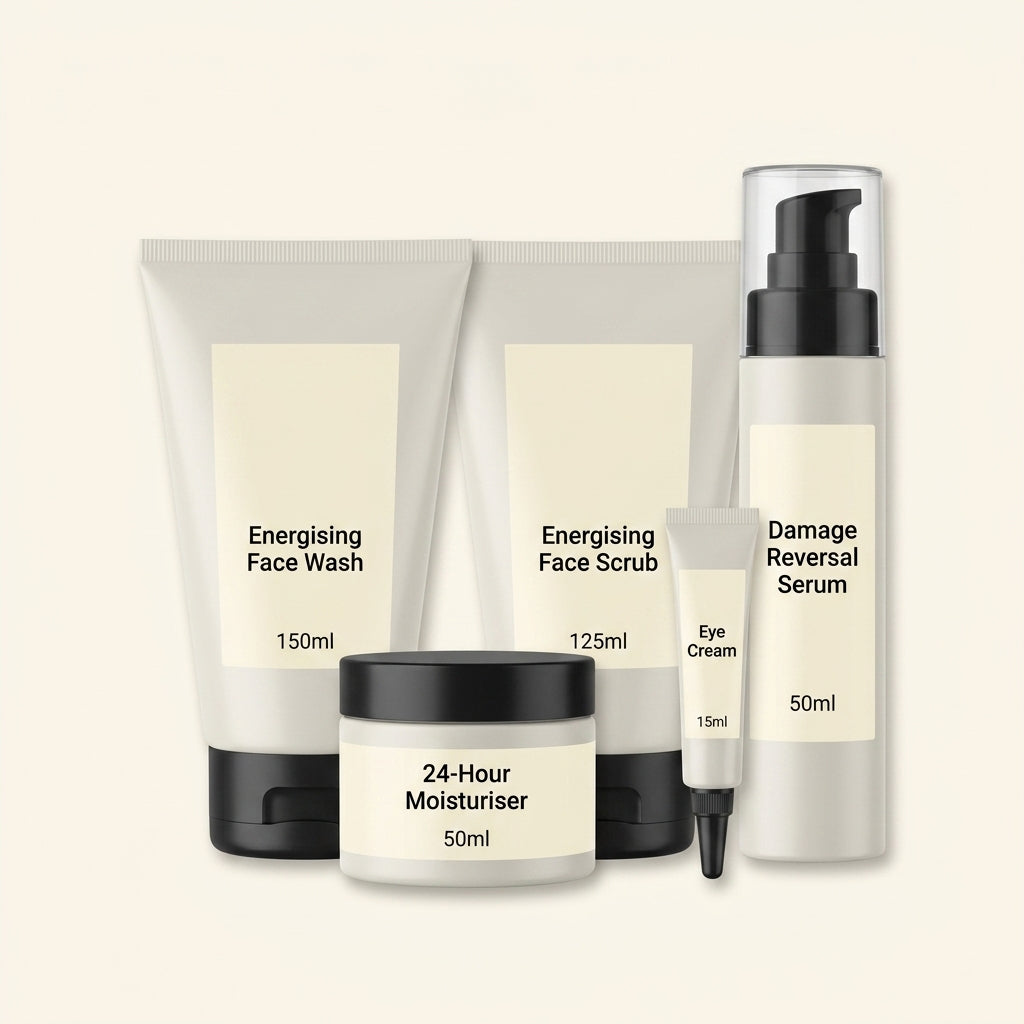No7 Future Renew Men's skincare bundle with five products, UK version