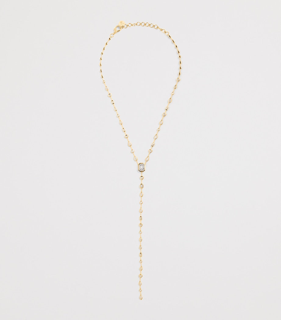 SHAY yellow gold diamond illusion necklace, UK version