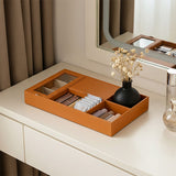 Livingandhome brown PU leather jewellery box storage (British brand)