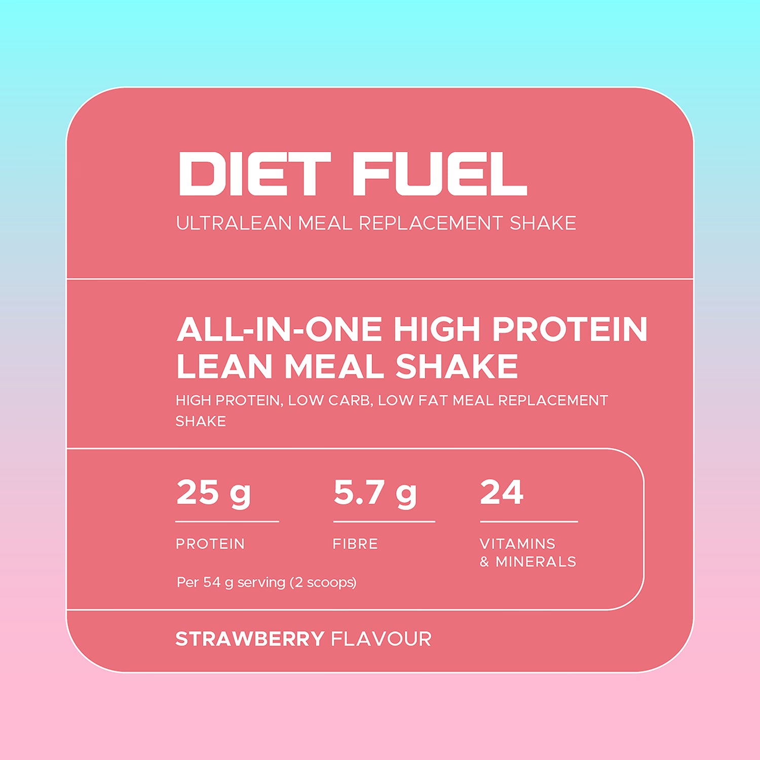 USN Diet Fuel strawberry meal replacement shake 1kg - British product
