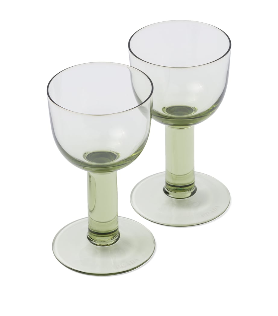Prada Plinth white wine glasses set of 2, imported from the UK
