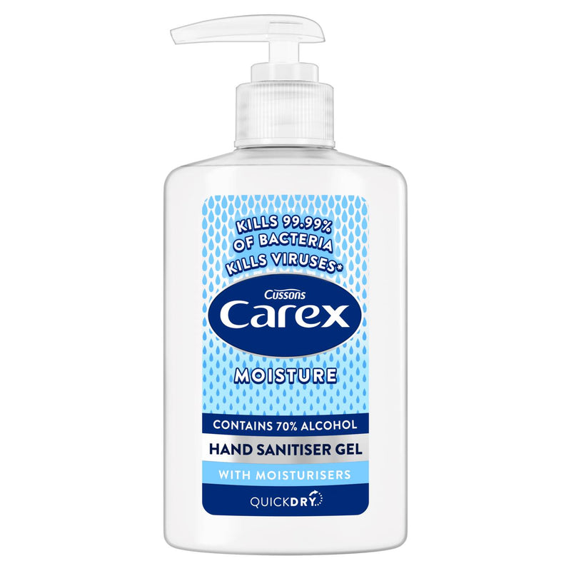 Carex anti-bacterial hand sanitiser gel 300ml, UK version