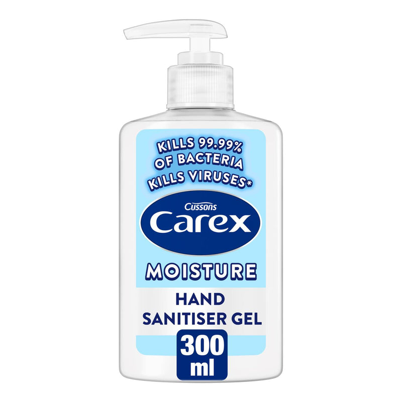 Carex anti-bacterial hand sanitiser gel 300ml, UK version