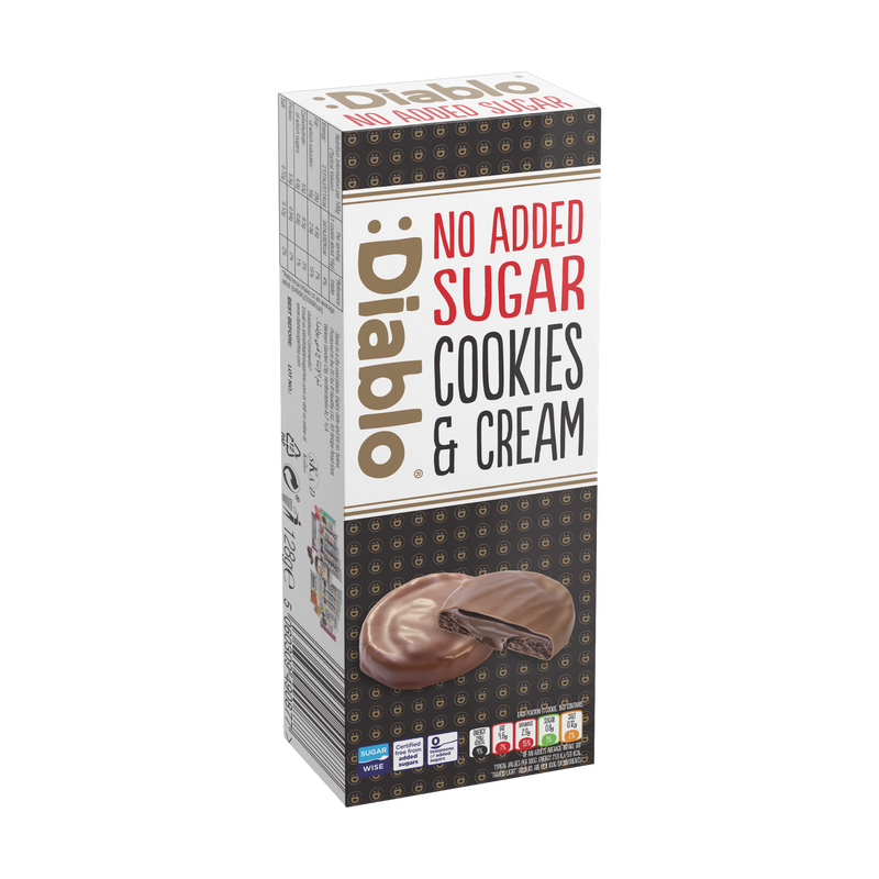 Diablo cookies and cream dark chocolate 128g pack, UK version
