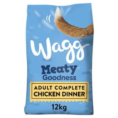 ASDA Wagg Meaty Goodness Chicken Dinner Complete Dry Dog Food 12kg- Buy online at McGrocer