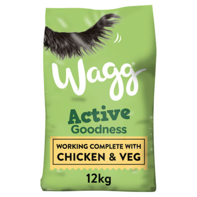 Wagg Active dog food 12kg, imported from the UK
