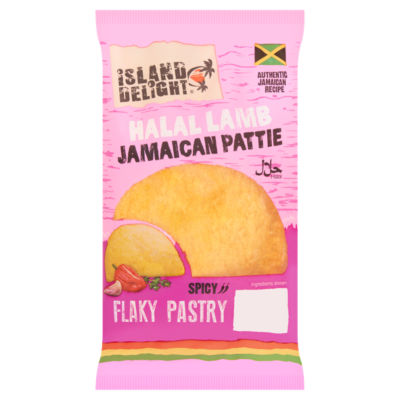 ASDA Island Delight Halal Lamb Jamaican Pattie Flaky Pastry 140g- Buy online at McGrocer