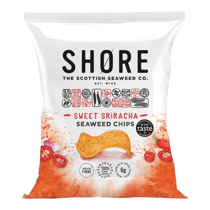 Shore Seaweed Sweet Sriracha Seaweed Chips 25g GOODS Holland&Barrett