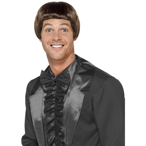 Smiffys 90s bowl cut wig brown, UK version