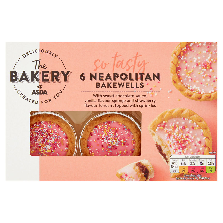 The BAKERY at ASDA 6 Neapolitan Bakewell Tarts GOODS ASDA   