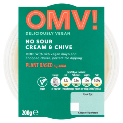 OMV! No Sour Cream & Chive dip 200g, imported from the UK