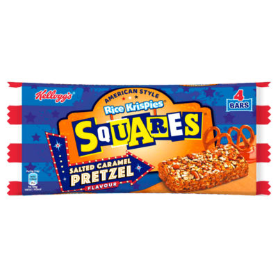 Kellogg's Pretzel Salted Caramel cereal bar 4 x 34g, UK version