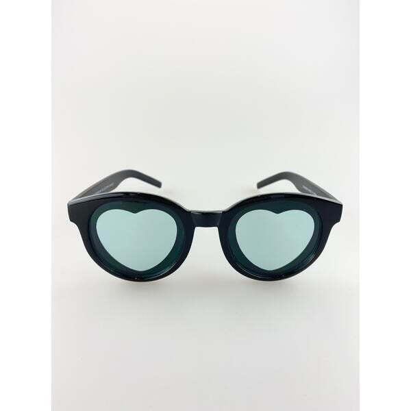 SVNX round frame sunglasses heart silver mirror lenses, imported from the UK