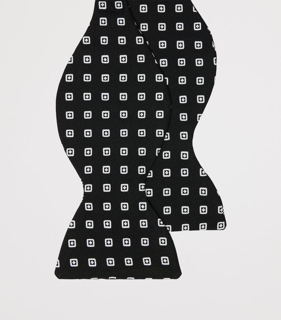 Dunhill printed mulberry silk bow tie - British product