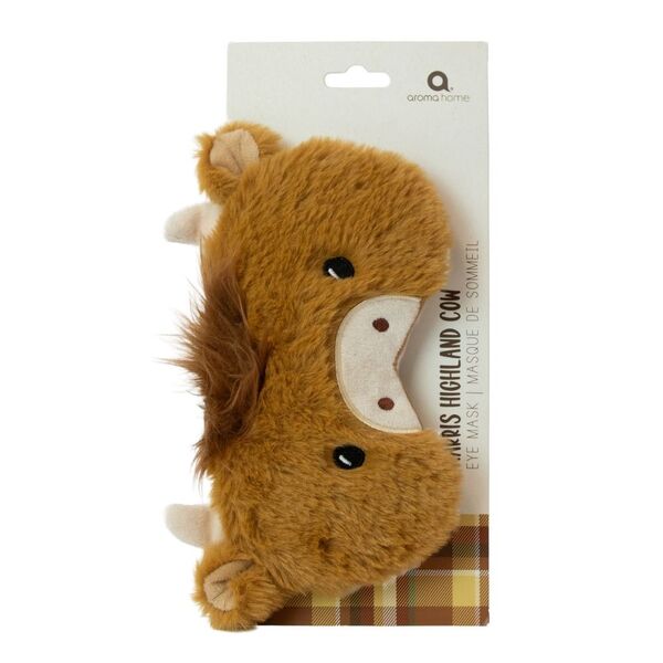 Aroma Home plush Highland cow sleep mask - British product