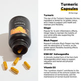 Cannaray turmeric capsules 1200mg 60 capsules (British brand)