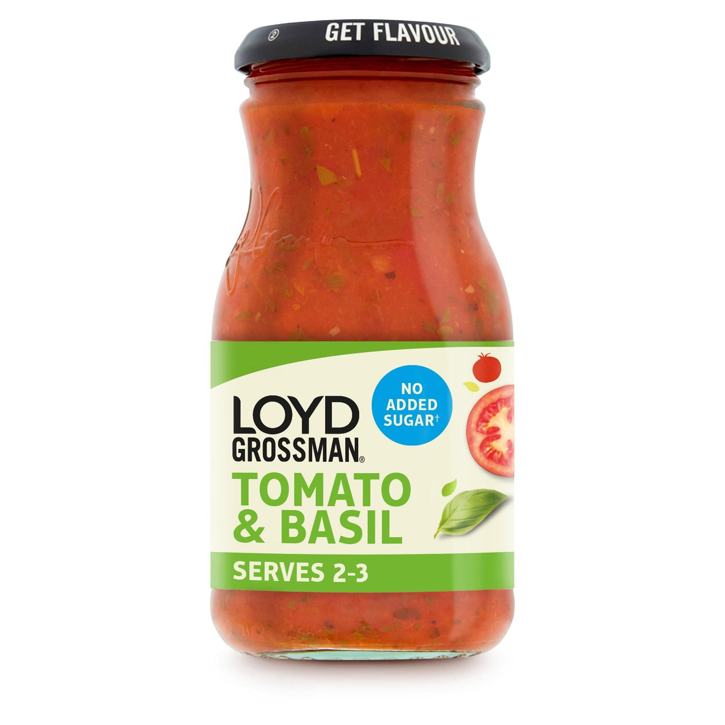 Loyd Grossman No Added Sugar Tomato & Basil Pasta Sauce 350g Tomato pasta sauce Sainsburys   