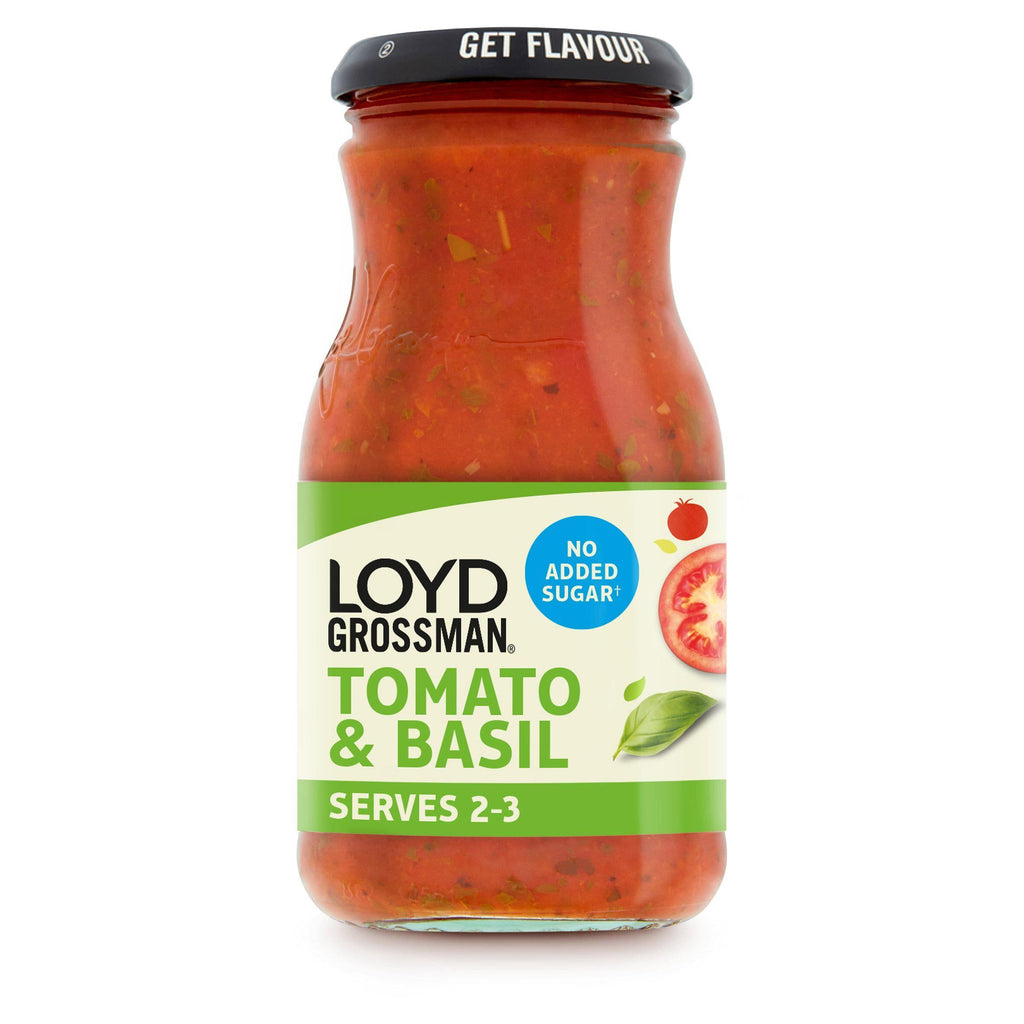 Loyd Grossman No Added Sugar Tomato & Basil Pasta Sauce 350g