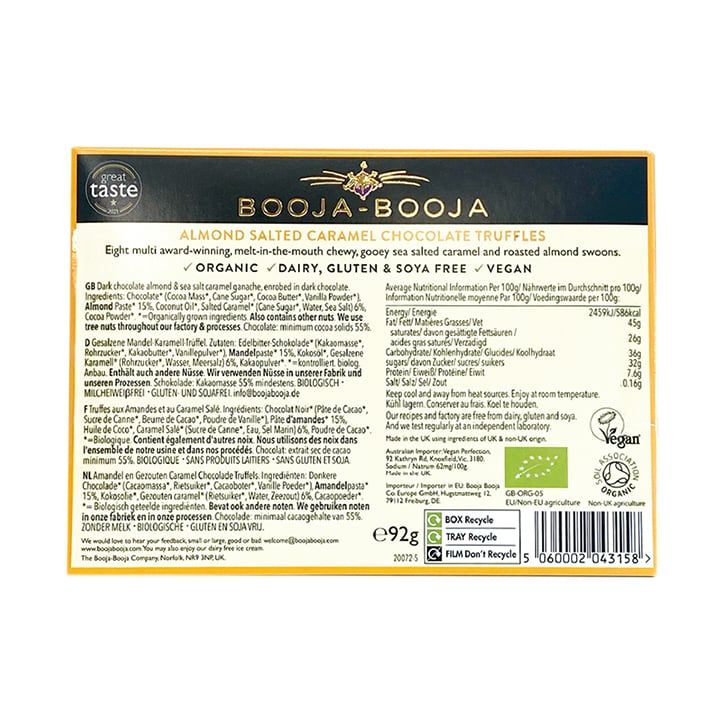 Booja-Booja Chocolate Orange Chocolate Truffles Box 92g GOODS Holland&Barrett Almond