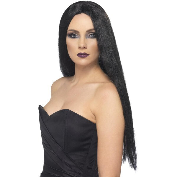 Smiffys witch wig long black 61cm - British product