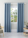 John Lewis Textured Weave Pair Blackout Lined Eyelet Curtains - 274cm Drop