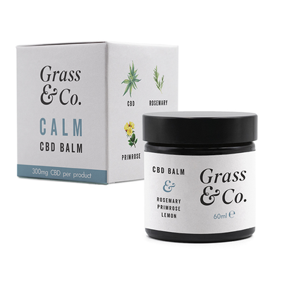 Holland & Barrett Grass & Co. CALM CBD Body Balm 300mg with Rosemary, Primrose & Lemon 60ml- Buy online at McGrocer