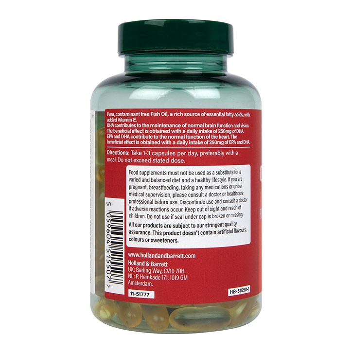 Holland & Barrett Pescatarian Omega 3 Fish Oil 1000mg 120 Capsules