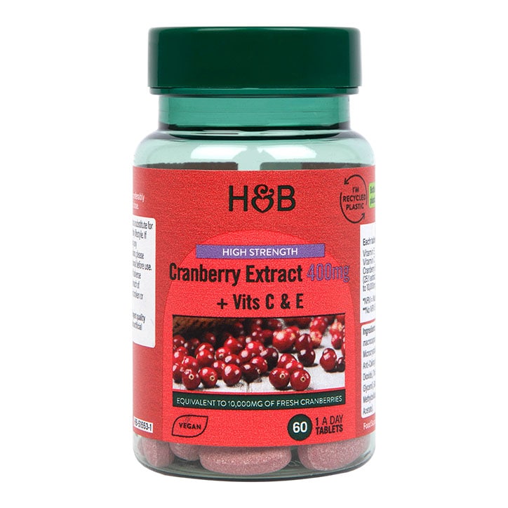 Holland & Barrett High Strength Cranberry Extract 400mg 60 Tablets GOODS Holland&Barrett