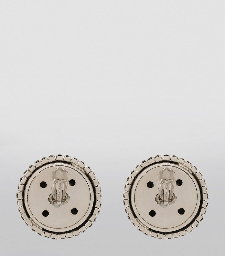 Dolce&Gabbana crystal-embellished clip-on earrings, UK version