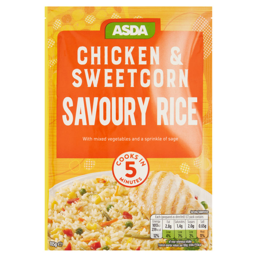 ASDA Chicken & Sweetcorn Savoury Rice GOODS ASDA   