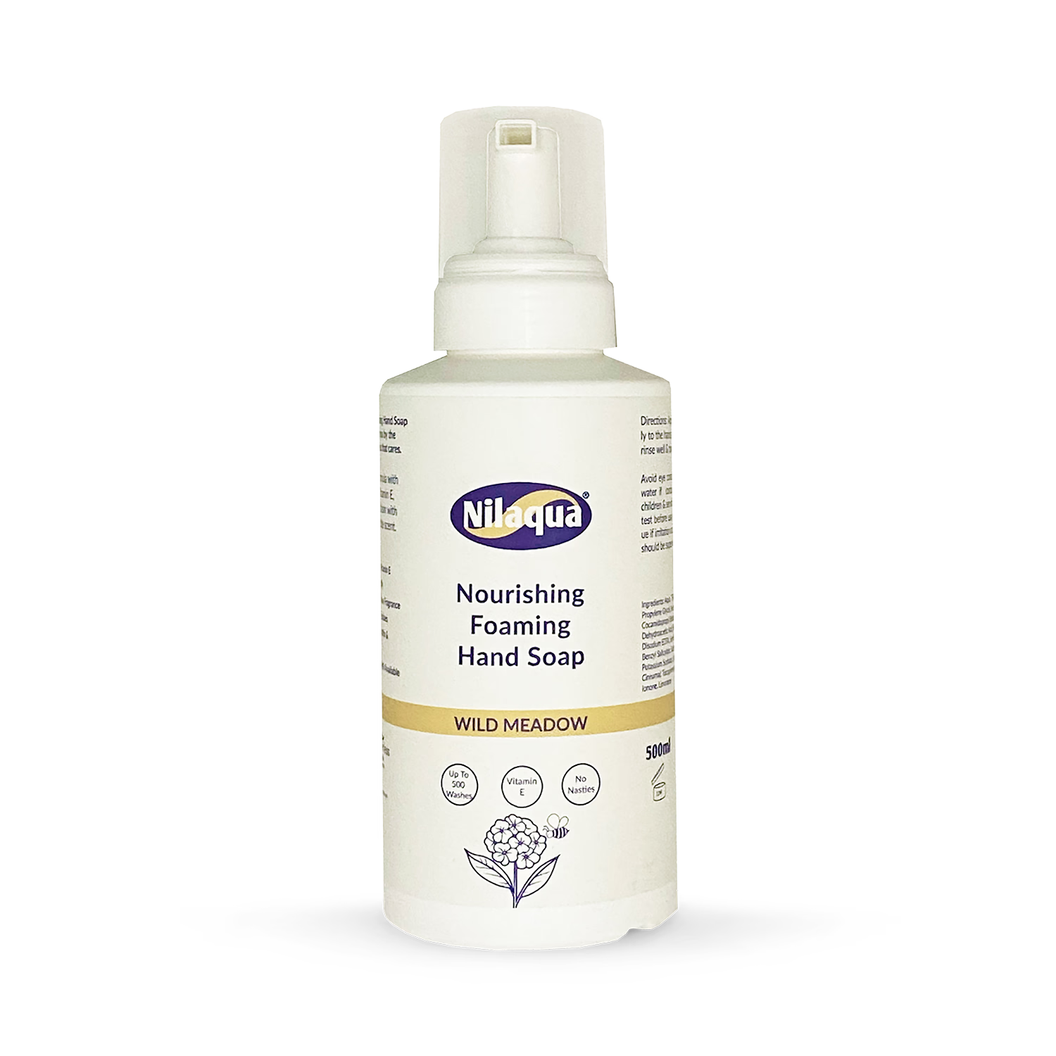 Wild Meadow foaming hand wash with Vitamin E 500ml (British brand)