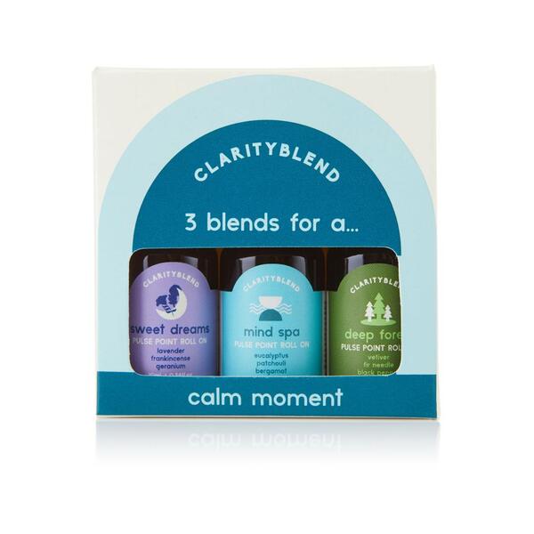 Clarity Blend Calm Moment pulse point roller set 3x10ml - British product