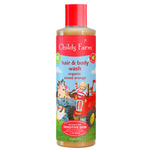 Childs Farm Hair and Body Wash Organic Sweet Orange 250ml 2in1 Sainsburys   