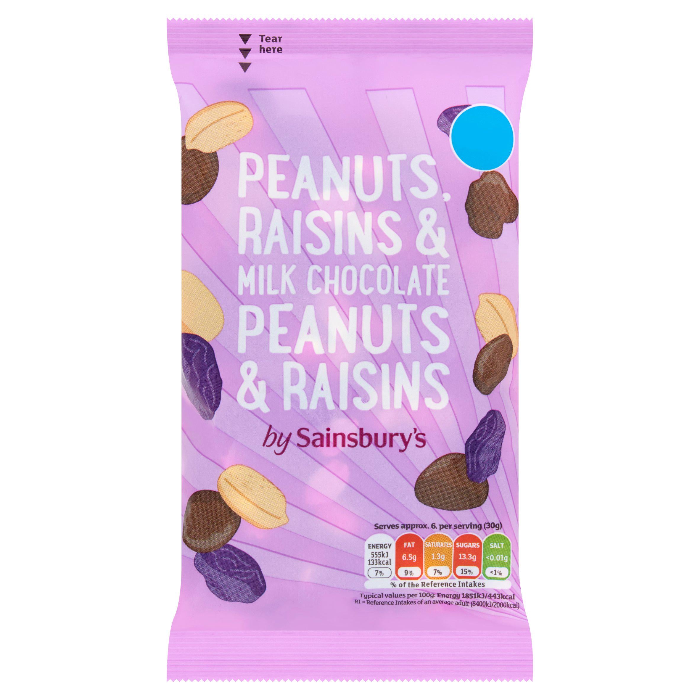 Sainsbury's Chocolate Peanut & Raisin Mix 200g GOODS Sainsburys   