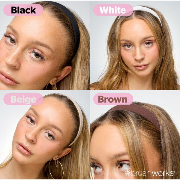 Brushworks headbands neutral colours 4 pack - British product