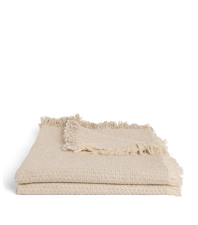 Harrods Peter Reed Textured Fringe Torcello Throw 310cm x 150cm- Buy online at McGrocer