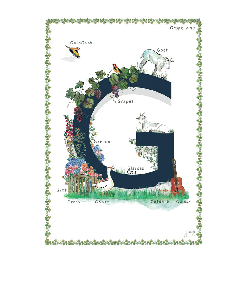 Jo Laing ornate A4 letter print, UK version