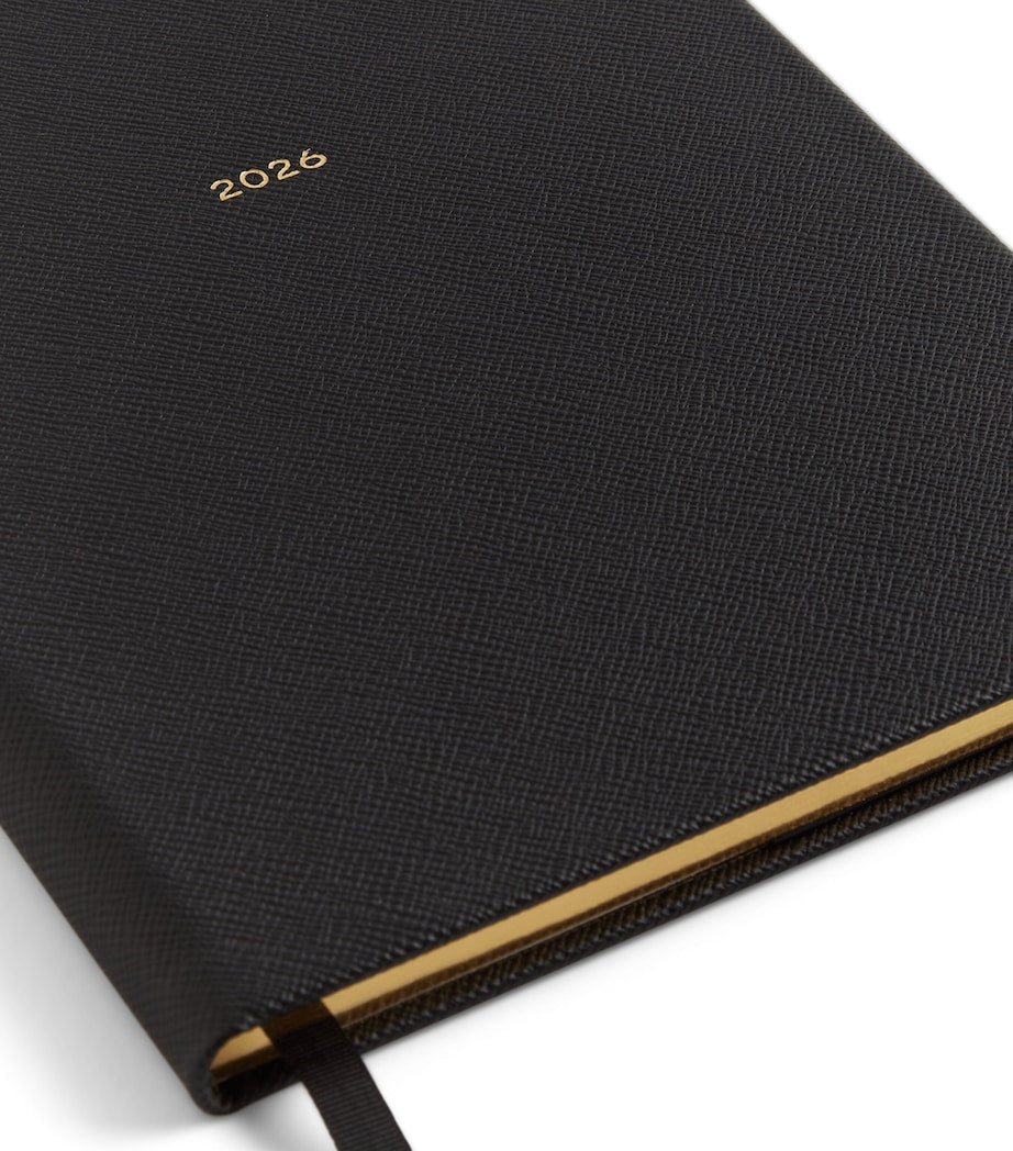 Smythson Panama leather Kings desk diary, 2026 planner (British brand)