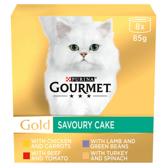Gourmet Gold Savoury Cake Meat and Vegetables 8 x Cat Food & Accessories ASDA   
