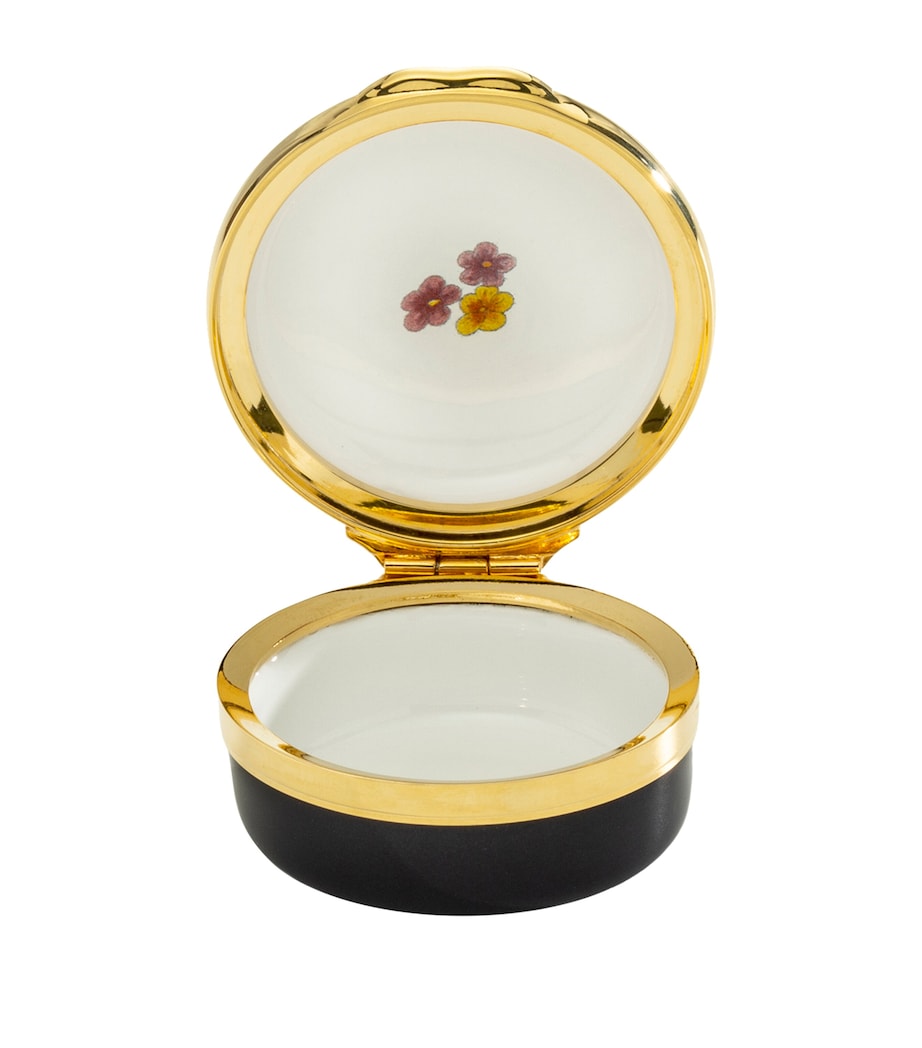 Halcyon Days enamel keepsake box with love message, UK version